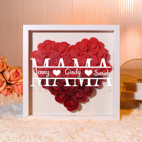 Personalized Flower Shadow Box Custom Name